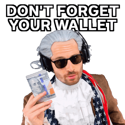 Benjammins Forgot Wallet Sticker - Benjammins Forgot Wallet Dont Forget Your Wallet Stickers