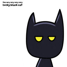 a very very very lucky black cat with three black dots