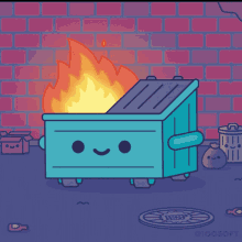 Dumpster Fire This Is Fine GIF