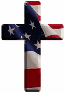 america cross crucifix spin american flag