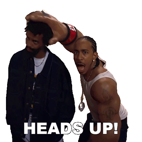 Heads Up Ludacris Sticker - Heads Up Ludacris Get Back Song Stickers