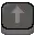 a pixel art icon of a button with an arrow pointing upwards .