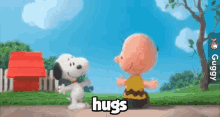 Charlie Brown Hug GIF - Charlie Brown Hug Friends GIFs