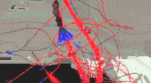 a computer generated image of a red and blue sphere