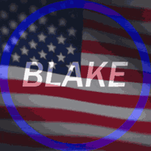 blake name flag us flag waving