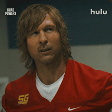 a man in a red shirt says yes sir i 'm sorry on hulu