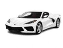 a white corvette c8 is shown on a white background .