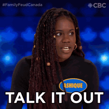 Talk It Out Family Feud Canada GIF - Talk It Out Family Feud Canada Discuss It GIFs