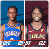 two basketball players from okc and cleveland
