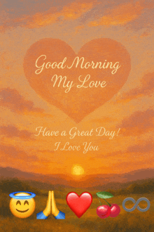 a good morning my love have a great day i love you greeting card