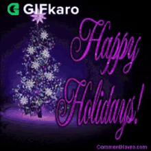 Happy Holidays Gifkaro GIF