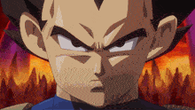 a close up of a cartoon character 's face with an angry look on his face