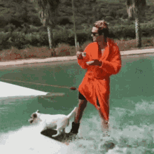Water Skiing Chilling GIF