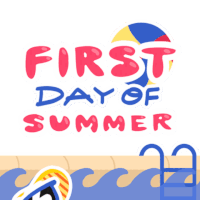 First Day Of Summer June 20 2024 Sticker - First Day Of Summer June 20 2024 Summer 2024 Stickers