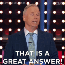 That Is A Great Answer Gerry Dee GIF - That Is A Great Answer Gerry Dee Family Feud Canada GIFs