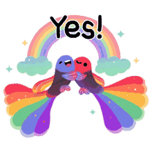 yes happy hug yay rainbow