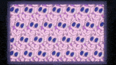 a purple background with a repeating pattern of cats with blue eyes
