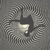 a black and white drawing of a woman 's face with a swirl pattern