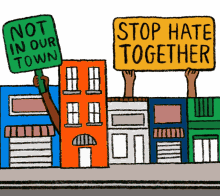 stop hate together not in our town town city los angeles