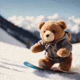 Swindonbwilts Skiing Teddy GIF - Swindonbwilts Skiing Teddy Skiing Bear GIFs