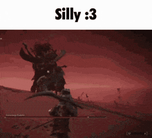 a screenshot of a video game with the words silly 3 at the top