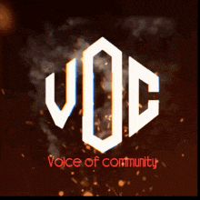 a logo for the voice of community is displayed