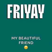 a penguin is dancing with the words `` friday my beautiful friend '' written above it .