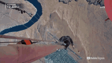 an altitude of 12,400 ft is shown on a youtube originals live stream