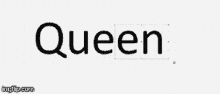 a white background with the word que written in black