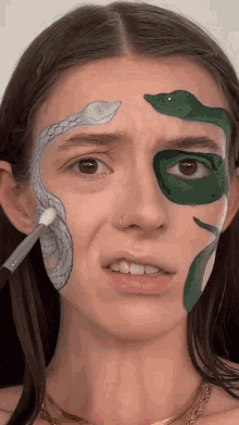 face painting piperartistry makeup brush makeup snake
