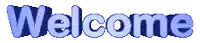 the word welcome is displayed in blue letters