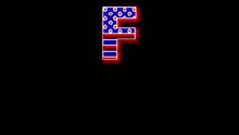 a sign that says free la in red white and blue letters