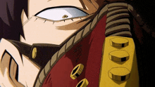 a close up of a person 's face with a mask on