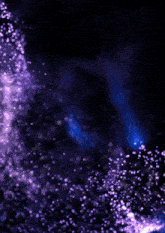 a woman in a white shirt is surrounded by purple sparkles and the words event 2023 on the bottom