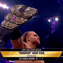 hangman adam page aew world champion entrance aew all elite wrestling