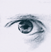 a black and white drawing of a person 's eye with pixverse ai written on the bottom