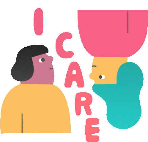 Friend Pops Up To Say I Care In English Sticker - Real Feels Girl Buddies Stickers