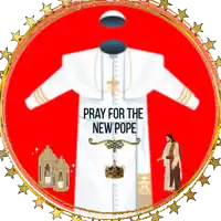 a poster that says pray for the new pope on the front