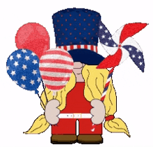 gnome memorial day patriotic 4th of july