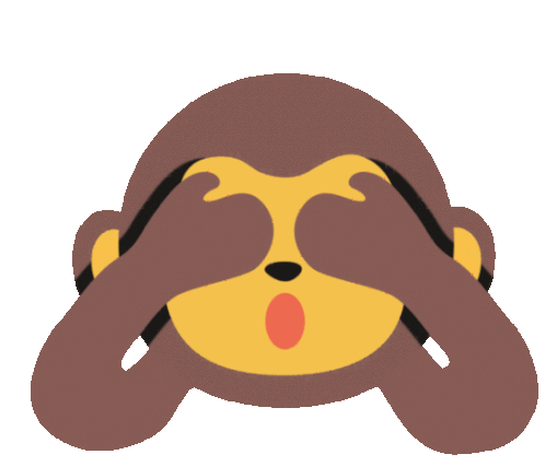 Monkey Sees No Evil Sticker - Long Livethe Blob Monkey Eyes Closed Stickers