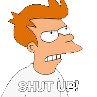 Shut Up Philip J Fry Sticker - Shut Up Philip J Fry Futurama Stickers