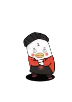 a cartoon character with the number 2 on his head