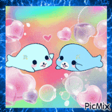 Seal Seals In Love GIF - Seal Seals In Love Water GIFs