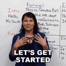 Lets Get Started Rebecca GIF - Lets Get Started Rebecca Learn English With Rebecca GIFs