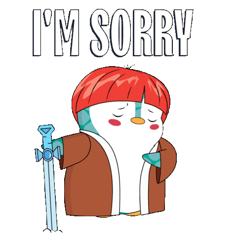 Sorry Penguin Sticker - Sorry Penguin Oops Stickers
