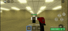 a screenshot of a video game with a person holding a gun and the number 99936