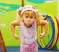 Michelle Tanner Strong GIF - Michelle Tanner Strong Pumped GIFs