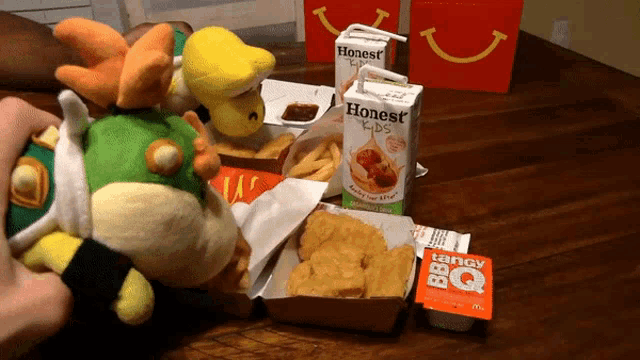 Bowser And Bowser Jr. Enjoying Quality Time Together At McDonald's