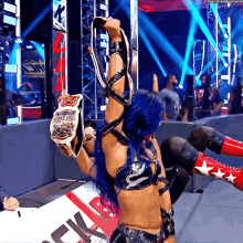 Sasha Banks Womens Tag Team Champions GIF