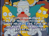 a cartoon says well i 'm gonna make it all up to you i 'm gonna show you kids the time of